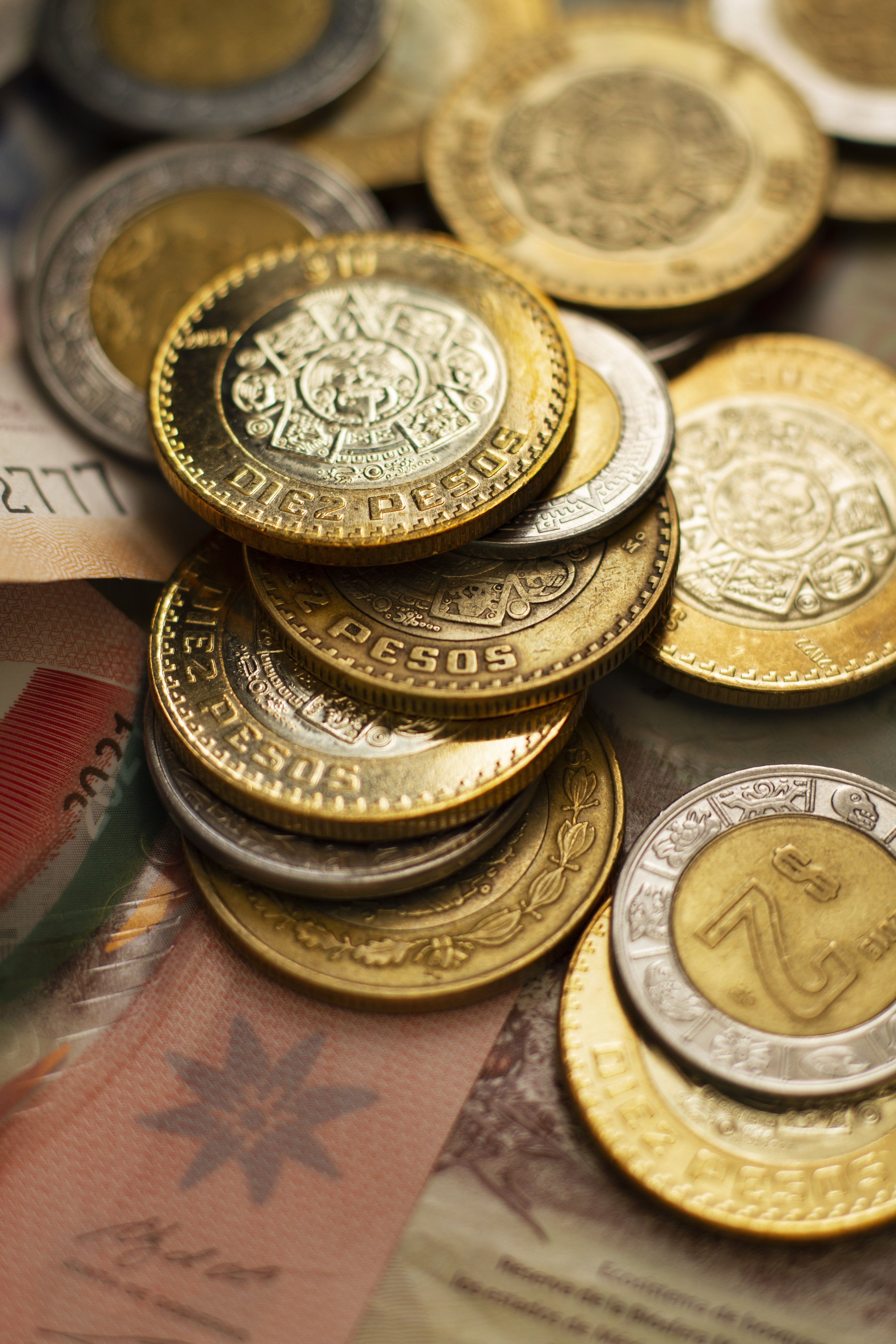high-angle-mexican-coins-assortment